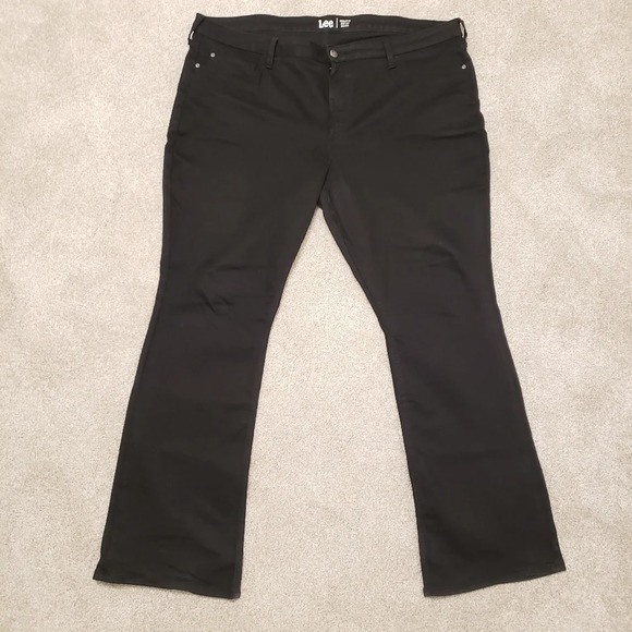 Black Denim Bootcut Lee Jeans Women Plus Size 22 - Picture 1 of 9